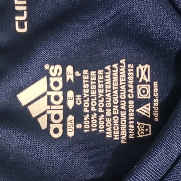 Adidas Climalite UC Davis track Navy long sleeve t-shirt Lightweight Wicking EUC - Picture 6 of 9